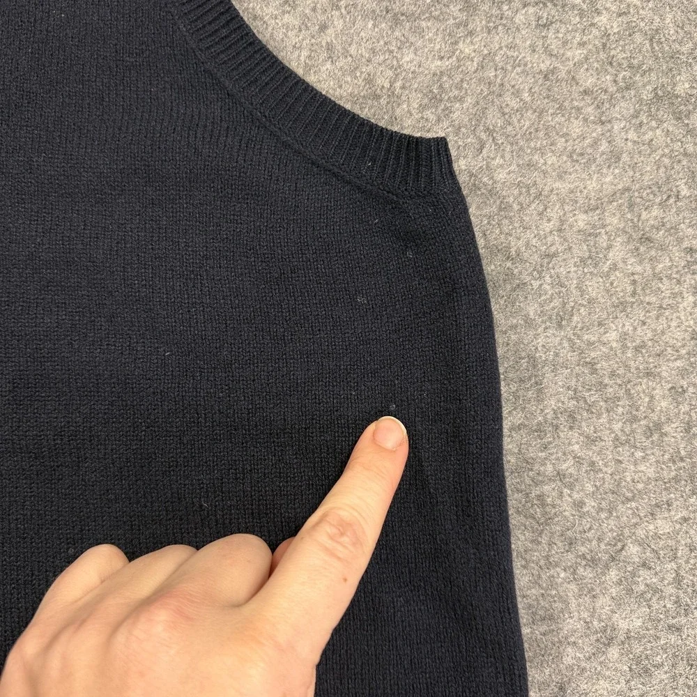 Polo Ralph Lauren Sweater Vest Mens‎ Large Navy 100% Lambswool V Neck Knit Logo